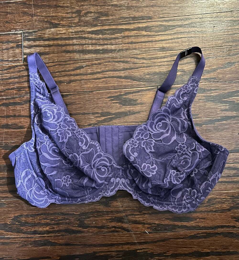 Torrid Plunge Unlined High Apex Lace Bra Size 44D Mulberry Purple
